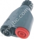 7043-IEC  Adapter - przejście wtyk izolowany BNC 50 / 2 x gniazdo bezpieczne 4mm, ELECTRO-PJP, 7043IEC